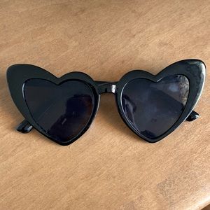 Black heart shaped sunglasses